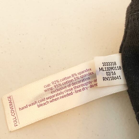 Cacique 40F Bra Black Full Coverage Underwire Plus Size Lane Bryant 140 - Picture 10 of 10